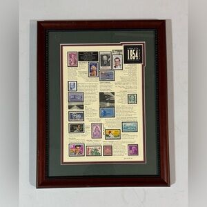 "A Glimpse of the Past - The 1954 Stamp Collection”  Framed
